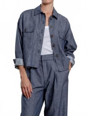 NEW PHARAOH izzy linen twill shirt in night